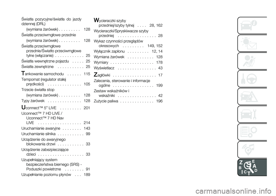 FIAT 500L 2021  Instrukcja obsługi (in Polish) �N������ ���������	�E� ������ �� �����
����	���	� �5�D�C��6
�5���
���� �#�����	�
�6 � � � � � � � � � �G�:�;
�N������ ����	����
����