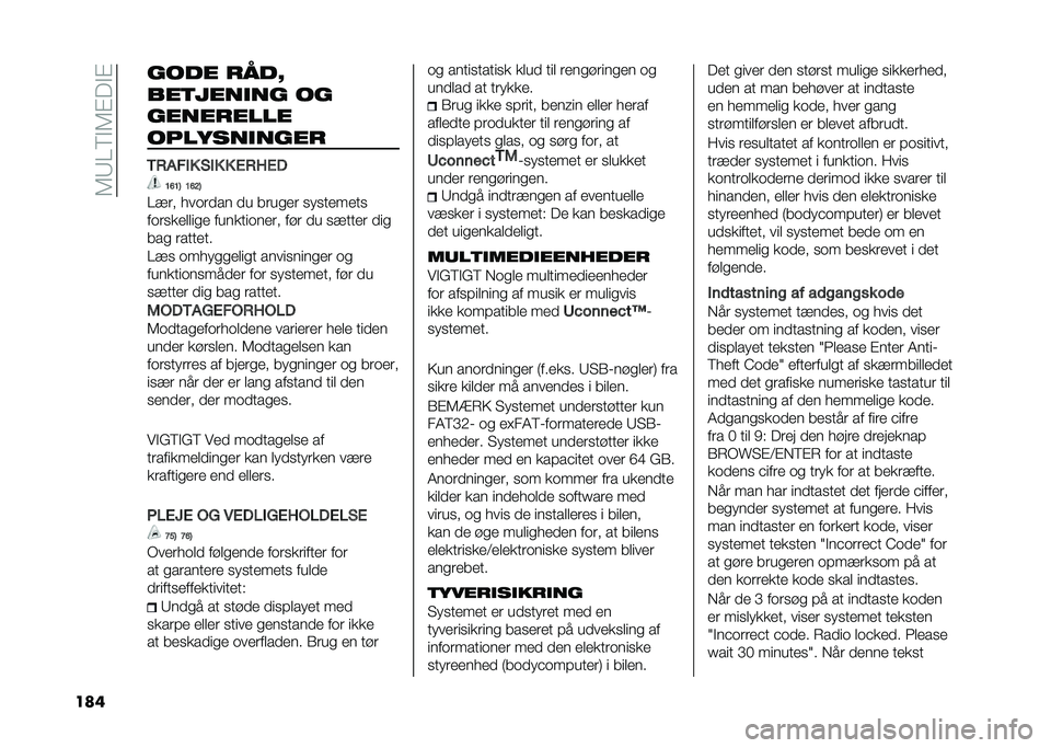 FIAT 500L 2021  Brugs- og vedligeholdelsesvejledning (in Danish) ��6�9��8�$�6�%��$�%
��� ���� ����C
���	����
�� ��
���������
�������
����
�.�*���
� �(�
� � ��*�;��-
�B�D�B�7 �B�D�>�7
��!�� � ��	���� �� ���