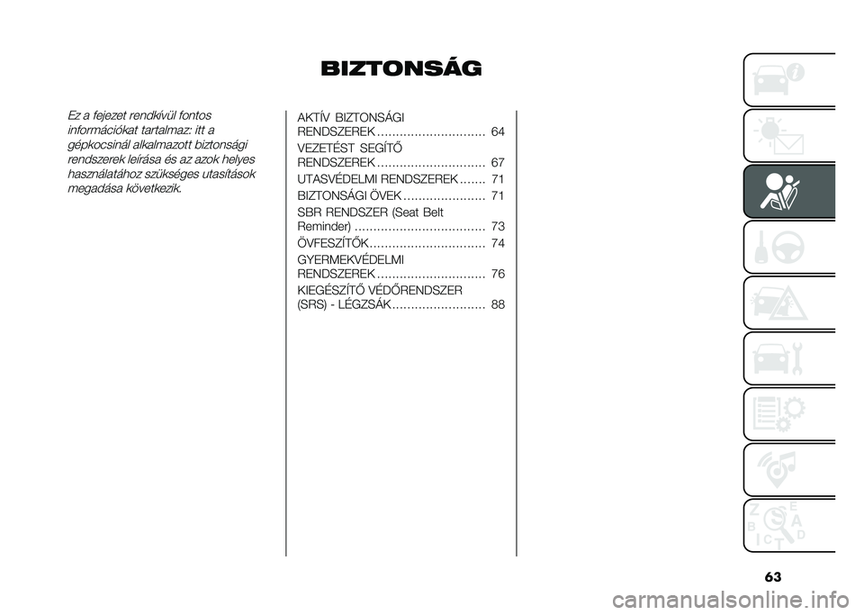 FIAT 500L 2020  Kezelési és karbantartási útmutató (in Hungarian) �	�
�����	�����"� �  �+������ �#����	�$��� �+�����
���+��#�(����*�	� � �� �#�� ��(� ��2 ��� � 
����	������� � ��	� ��(� ���� �)��������