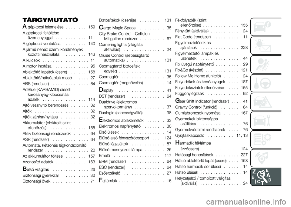 FIAT 500L 2021  Kezelési és karbantartási útmutató (in Hungarian) �����������
�#
����	���� �+����$����� �! �! �! �! �! �! �! �! �H��3
� ����	���� �+��������� ����$� ��� ��� � �! �! �! �! �! �! �! �! �! �! �! �! �H�