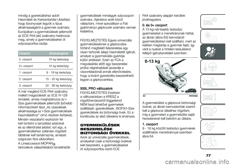 FIAT 500L 2021  Kezelési és karbantartási útmutató (in Hungarian) �
�
�$���)�� �  ������	�����
�� � �)���
�@� ������ �� �� �� ��*� ��� ����� �K�� ��(�����
�
��� �*�������� �	 ������	 �  ��(��%�
� ��	� ��