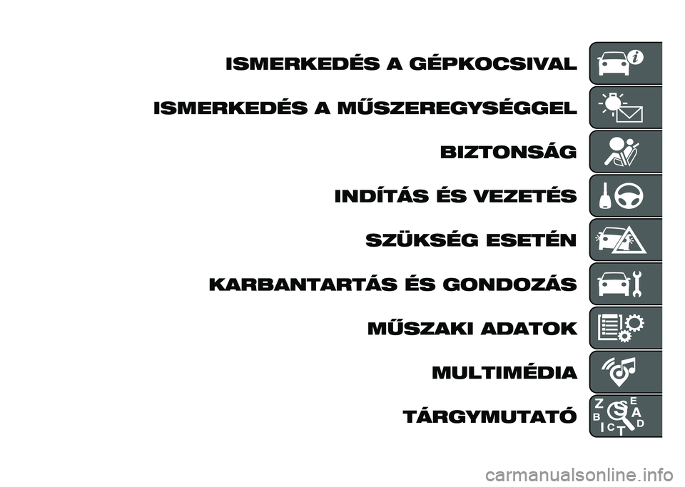 FIAT 500L 2021  Kezelési és karbantartási útmutató (in Hungarian) ���������� � ��� ��	����
��
���������� � ��!������������� �����	����
����"��� �� �
������ ������� ������
��������