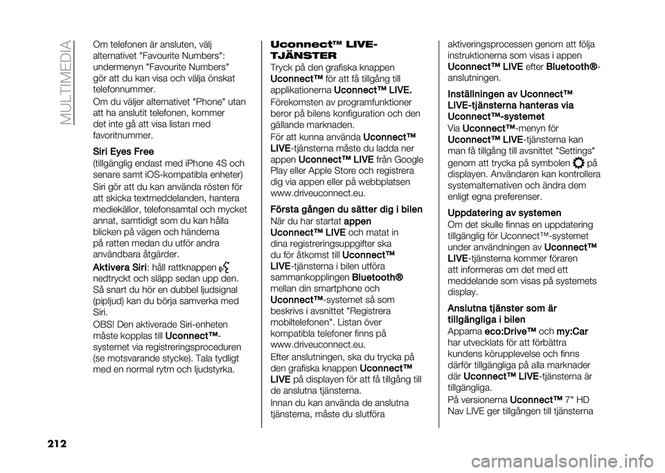 FIAT 500L 2020  Drift- och underhållshandbok (in Swedish) ��!�8��*�%�!��;�%�5
��� �/� �	�������� �� �����
�	���" ����
���	�����	����	 �6�����
���	� �0�
������6�,
�
��������� �6�����
���	� �0�
�