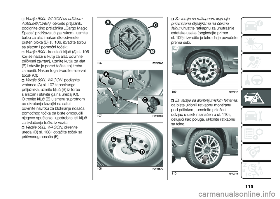 FIAT 500L 2020  Knjižica za upotrebu i održavanje (in Serbian) �������
��� ���� �I�7�D��( �� �� �����	�
�7� �?�
���S �-�"�.�1�7�/�,
�	���	���� ����
���%����#
��	� ������ � ��	 ����
���%���� �J�A����	 �8��