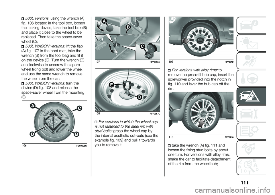 FIAT 500L LIVING 2020  Owner handbook (in English) ������� �����	��
��, ���	�
� ��� ����
�� �-�$�1
��	�� �A��D ������� �	�
 ��� ���� ���!� ������
��� ����
�	�
� ����	��� ���
� ��� �