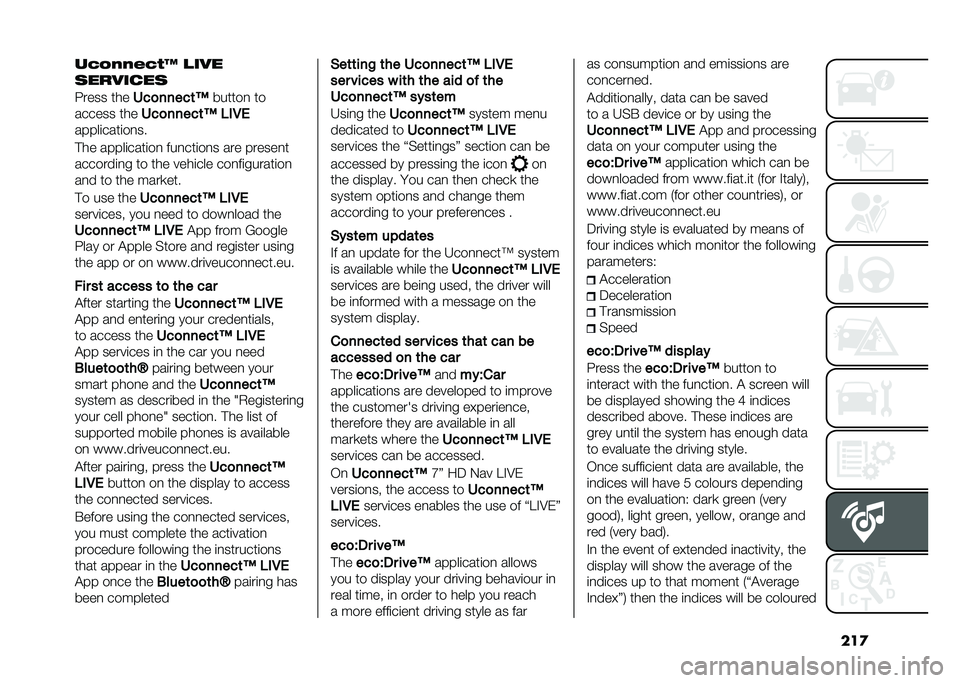 FIAT 500L LIVING 2020  Owner handbook (in English) ���
��-��&�&�%�-�*�A �
���
�	�����
��	
�G���� ���
�+��
�����	�; ������
 ��
������ ��� �+��
�����	�; ���/�*
�����	����	��
��
�#�� �����	�