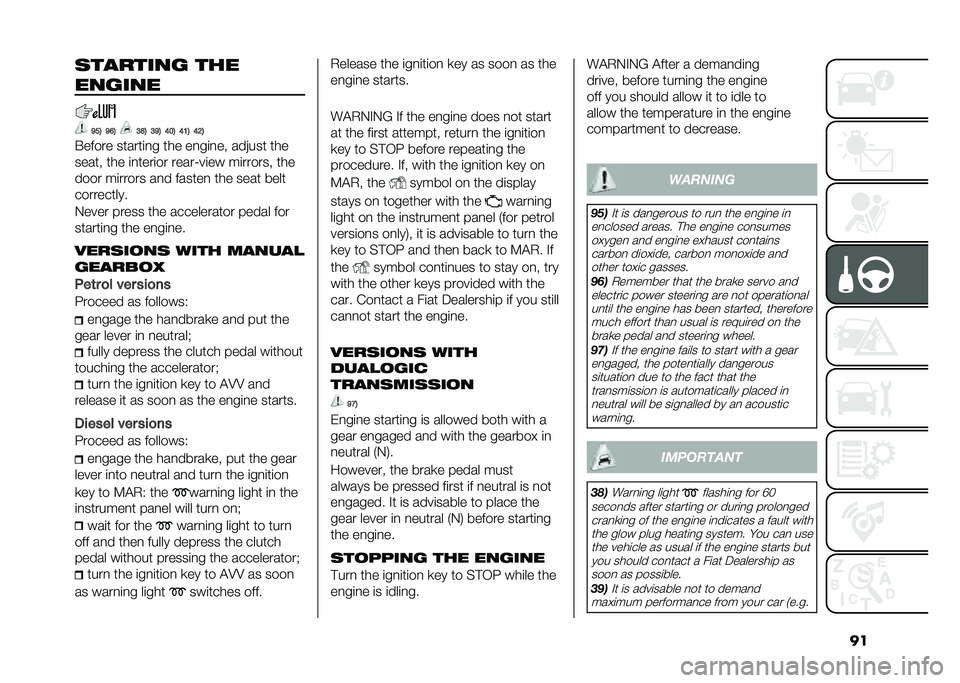 FIAT 500L LIVING 2020  Owner handbook (in English) ���	������� ���
������
�=��1 �=�?�1 �:�A�1 �:�=�1 �@��1 �@�<�1 �@�9�1
�&����� ������	�
� ��� ��
��	�
�� ���*��� ���
����� ��� �	�
����	�� ��