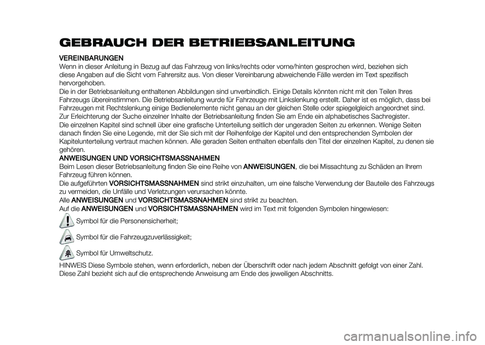 FIAT 500L LIVING 2020  Betriebsanleitung (in German) �	������� ��� �����������
������	
��)�2�)��4��"�2�9�4�8�)�4
��	�� �� ���	�
�	� �&���	����� �� ��	�#�� ��� ���
 �����#�	�� ��� �����
�B