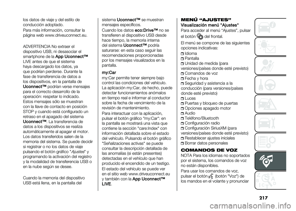 FIAT 500L LIVING 2020  Manual de Empleo y Cuidado (in Spanish) ���
��� ��	��� �� ���	�"� �
 ��� ������ ��
��������� � �	�����	���
�7�	��	 �
�� ������
�	��� ��! ��������	� ��	
������	 �^��& �^�^�^�