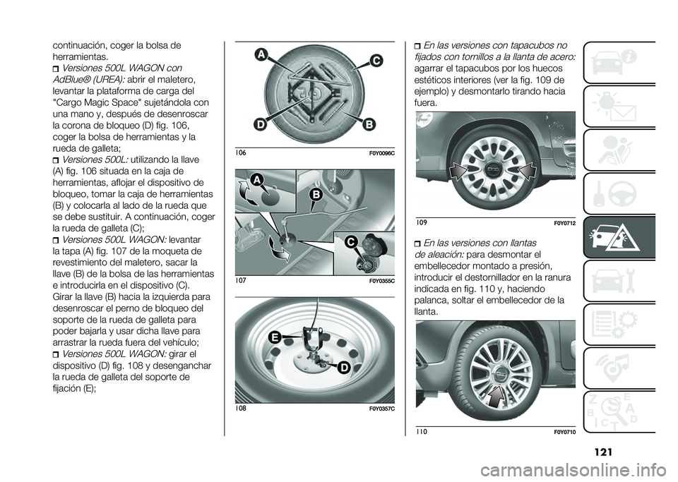 FIAT 500L LIVING 2021  Manual de Empleo y Cuidado (in Spanish) �����������	��� ��! ����� ��	 �&����	 ��
�����	�
�����	���:�������� ���� �O�9�;�0�1 ���
�9��E����W �/�=�%��9�2�-
�	�&��� �� �
�	�������