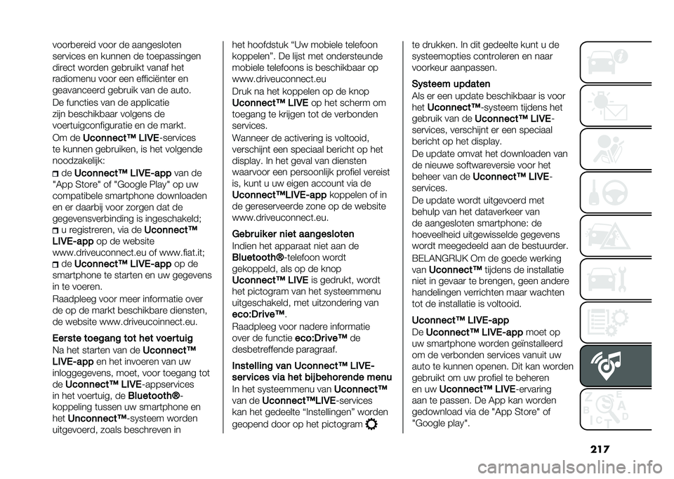 FIAT 500L LIVING 2020  Instructieboek (in Dutch) ���
����
�
��
��� ����
 �� ���������	��
���
����� �� ������ �� �	�����������
���
���	 � ��
��� ���
�
����	 ����� ���	
�
����