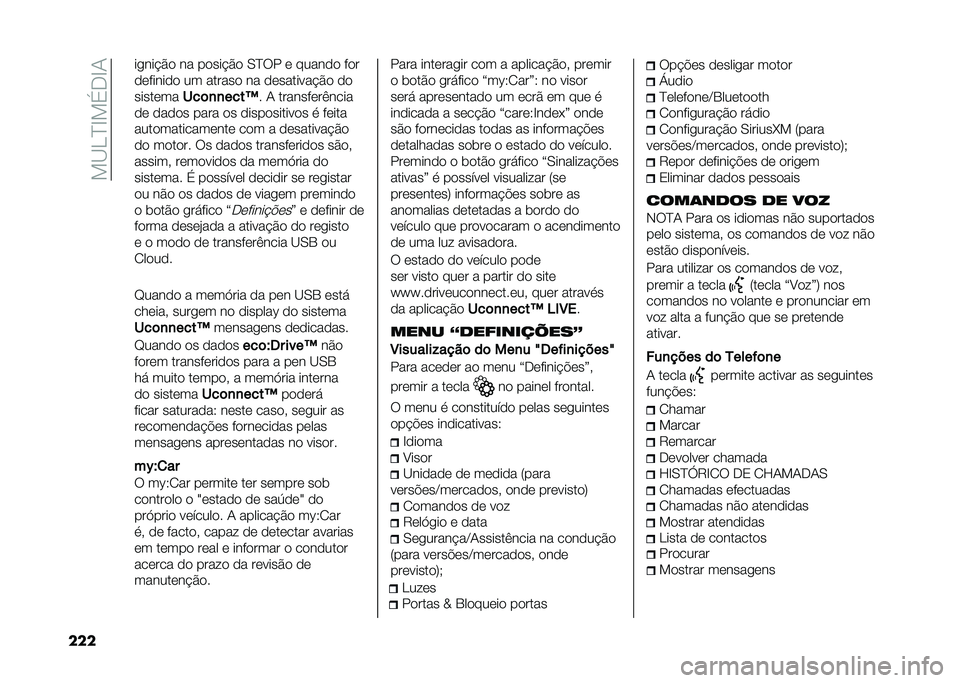 FIAT 500L LIVING 2021  Manual de Uso e Manutenção (in Portuguese) ���B��D�E��(�.�E�1
��� ��
���$�� �� �����$�� �0�D�� � ������ ���
�������� �� ������ �� ���������$�� ��
�������
���	�
�
����I �