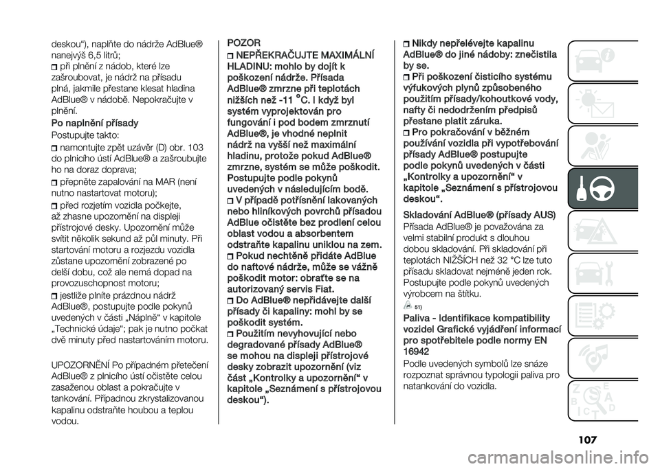 FIAT 500L LIVING 2021  Návod k použití a údržbě (in Czech) ���
��	�����\�8� � ����C��	 �� � �����	 �@�����	�d
� �� �	�
��(�) �U�� �����.�-
��� ��� �
� �! �% � ����� ���	��, ��%�	
�%��)��������� �
�	 � ��