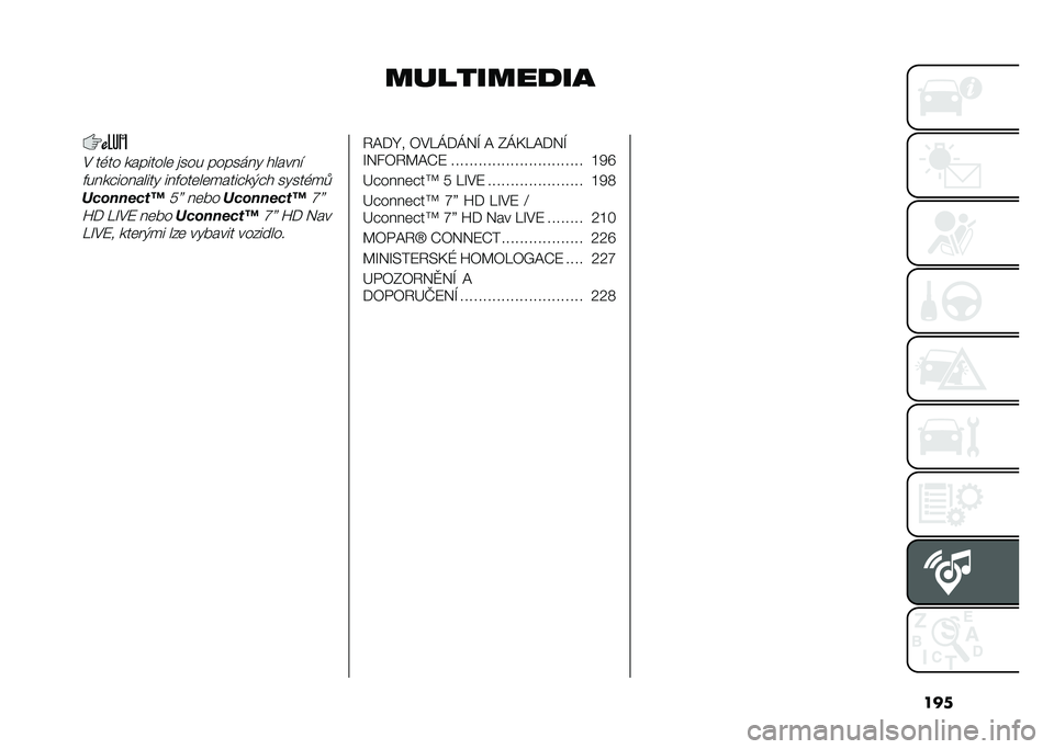 FIAT 500L LIVING 2021  Návod k použití a údržbě (in Czech) ���
��������
���$ ��,�� ��������	 �
��� ������ � ����� �!
��� ��#��� ����� �� ����	��	�����#��(�#� �����,��.
��*��
�
�
�*�(�=��c � �	��