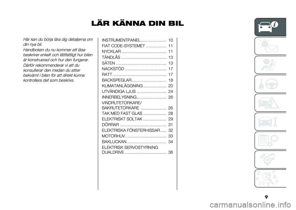 FIAT 500L LIVING 2020  Drift- och underhållshandbok (in Swedish) �
���
 ����� �
�� ����>�� ��� ��
 ����� ���� ��� ���	������� ��
��� ��� ����
�>�������� ��
 ��
 ������ ��	�	 �����������