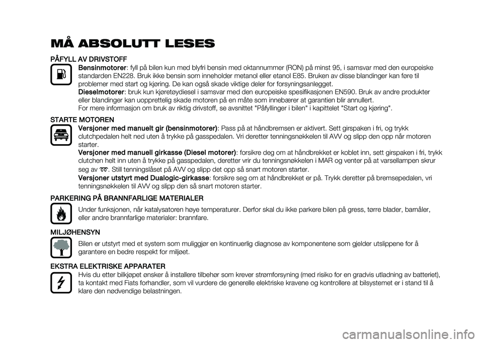 FIAT 500L LIVING 2020  Drift- og vedlikeholdshåndbok (in Norwegian) �� ������	�
�
 �����
�*�+��,�� �(� �-�.���)�/�&��
�0��	���	�!���� ��
�( �� �	�	 �� ���	�
� �
�� ��
� ��	� ��� ��
���� ��
� ��
��������
� �)�*