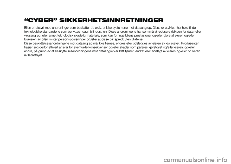 FIAT 500L LIVING 2020  Drift- og vedlikeholdshåndbok (in Norwegian) ��
����� ���������
�������
������
�0��	�
� �
� ����� �� ��
� ����������
� ��� ��
��
� ���
� ��
 �
�	�
�
�������
�
 �� ���
��
��
 ��