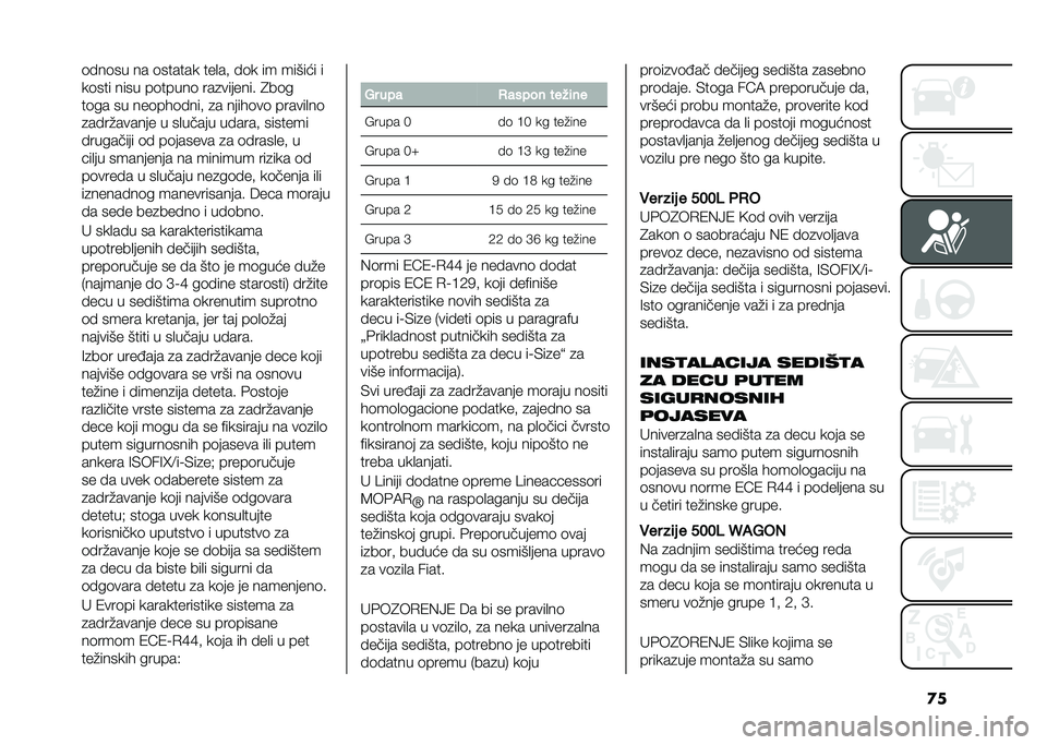 FIAT 500L LIVING 2020  Knjižica za upotrebu i održavanje (in Serbian) �
��	� ��	�� �� �	������ ���
��# � �	� �� ������ �
��	��� ���� ��	�����	 ���
������� �4��	�
��	�� �� ���	���	� ���# �
� �����	��	 ��