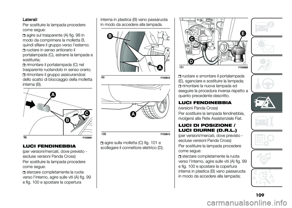 FIAT PANDA 2020  Libretto Uso Manutenzione (in Italian) �������� ��	�
��� ����
��
���� ��	 ��	�
��	��	 ���������
���
� ������(
�	���� ��� �
��	���	����
� �)��, ���� �-�1 ��
�
��� ��	 ���
