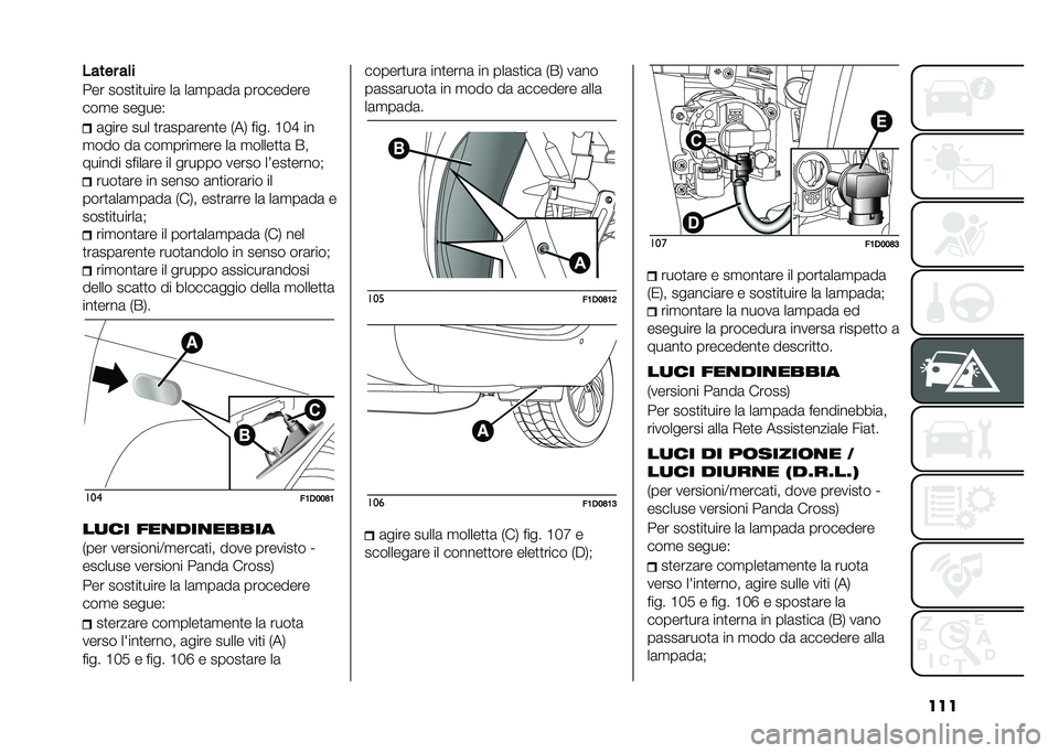 FIAT PANDA 2021  Libretto Uso Manutenzione (in Italian) �������� ��	�
��� ����
��
���� ��	 ��	�
��	��	 ���������
���
� ������(
�	���� ��� �
��	���	����
� �)��, ���� �?�B�E ��
�
��� ��	 ��