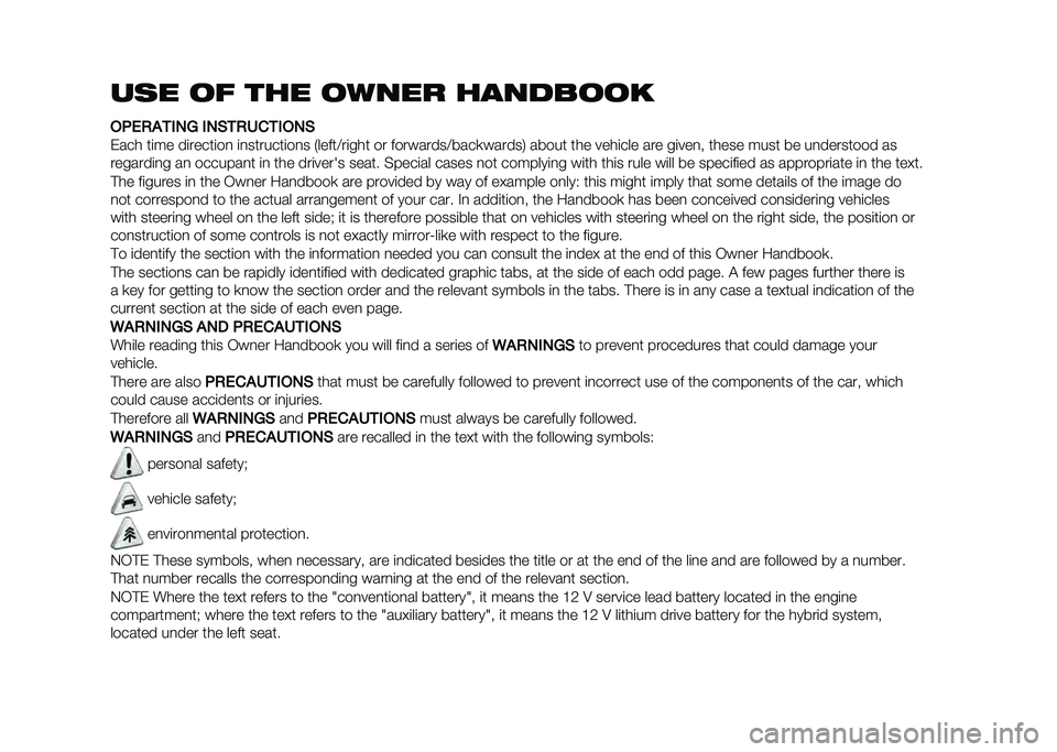 FIAT PANDA 2021  Owner handbook (in English) ��� �� ��� ����� ��������
�� ��&�
����) ���%��&�������%
���� ��	�� ��	�����	��
 �	�
�������	��
� �+�����>��	��� �� ���������>�
