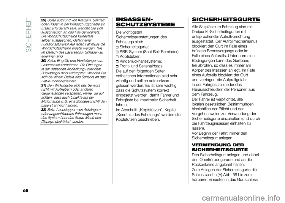 FIAT PANDA 2020  Betriebsanleitung (in German) ���
�J�/�(�6�/�(�
�%
�	� ���

������	 ���$����� ��� �1�����	��� ��&�����	��
���	� �6��
�
�	� �� ��	� �����
������
���	���	 �	�� �(��
��� �
