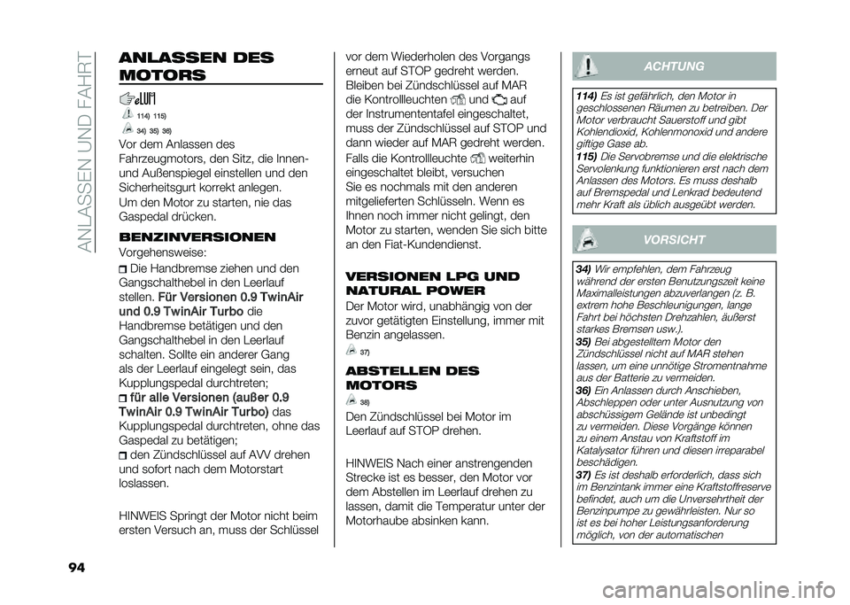 FIAT PANDA 2020  Betriebsanleitung (in German) ��#�-�"�#���(�-��@�-�.���#�/�6�%
�� �������� ���
������
�:�:�@�= �:�:�>�=
�<�@�= �<�>�= �<�A�=
��� ��	� �#����
�
�	� ��	�
������	��������
� ��	� ��