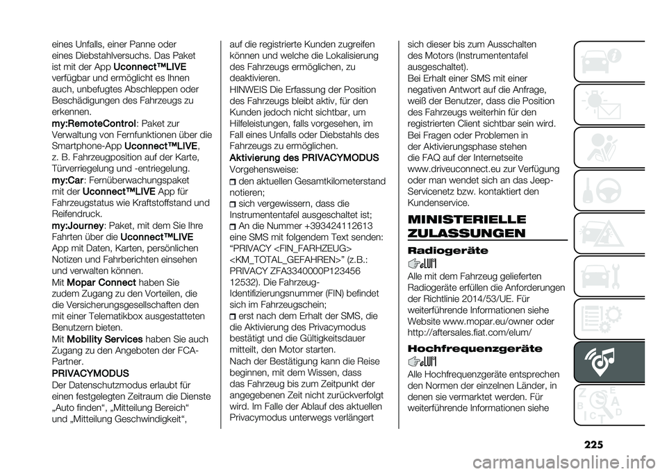 FIAT PANDA 2021  Betriebsanleitung (in German) ����	���	�
 �@��$����
� �	���	� �����	 ���	�
�	���	�
 �.��	��
������	��
����
� �.��
 ����	�
��
� ��� ��	� �#�&�&
����
�
����V�#�$��4
��	��$���