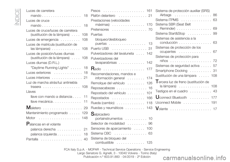 FIAT PANDA 2019  Manual de Empleo y Cuidado (in Spanish)  mO[^HE
!3&"+ /" &(.."’".(
)(4/*777777777777777777 _T
!3&"+ /" &.3&"
)(4/*777777777777777777 _T
!3&"+ /" &.3&"]$3&"+ /" &(.."’".(
M+3+’%