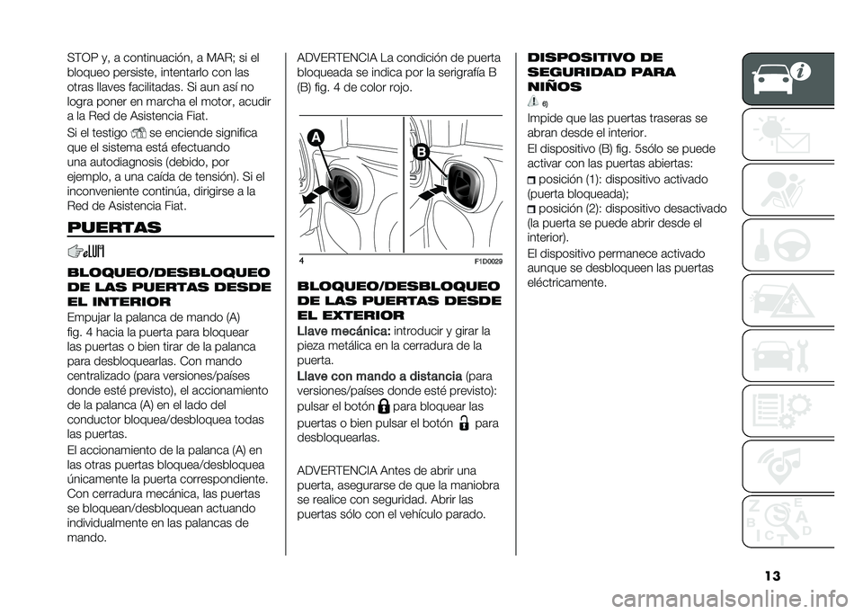 FIAT PANDA 2020  Manual de Empleo y Cuidado (in Spanish) �����/� �
� �	 ��������	��� �� �	 ��9�$�: �� ��
����!��� ��������� �������	��� ��� ��	�
����	� ���	��� ��	������	��	�� �� �	�� 