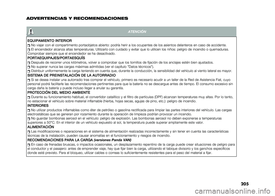 FIAT PANDA 2020  Manual de Empleo y Cuidado (in Spanish) ���
������������ � ���������������
�
��������
��3�/���������+ �����*��+�* �0� ���	�(�	� ��� �� ���
��	����
���� �����	���