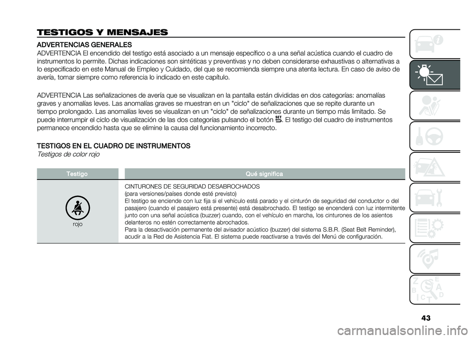 FIAT PANDA 2020  Manual de Empleo y Cuidado (in Spanish) ��
�������� � ������*�� ��-�5��*����
���( �2����*��%��(
�9�<�;�&�$��&�0�)�?�9 �&� ��������� ��� ������� ���� �	�����	�� �	 �� �
����	�
