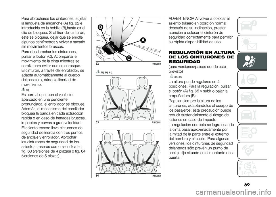 FIAT PANDA 2021  Manual de Empleo y Cuidado (in Spanish) �	���	��	 �	������	��� ��� �����������  ���(���	�
��	 �����]���	 �� ����	���� �.�9�1 ���� �G�4 �
������������	 �� ��	 �������	 �.�