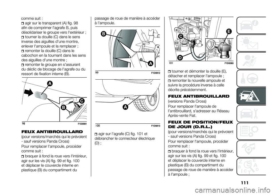 FIAT PANDA 2020  Notice dentretien (in French) ������
� ��� �	� ����
������
� �/�&�2 ��
�� �3�6
���
�
 �� ������
��� �	������� �F� ���
�
�����	�
����
��� �	� ������ ���� �	�����