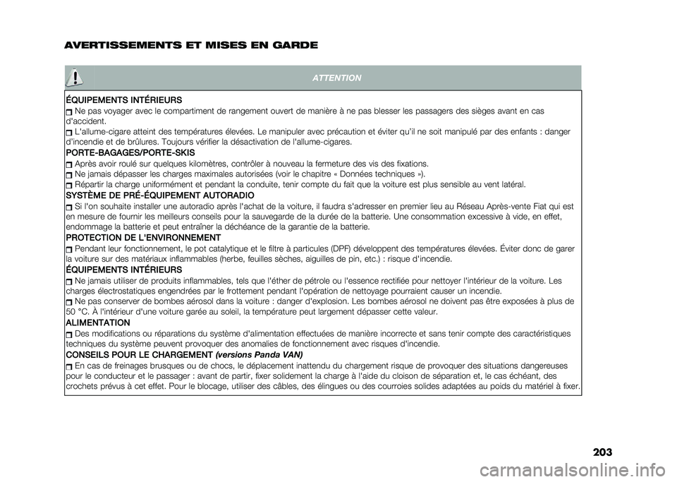 FIAT PANDA 2020  Notice dentretien (in French) ���
�������������� �� ����� �� � ����
�
���������
�3�4�1���
�.�
���* ����3�+��
�1�+�* �� ��� ���,���� ���� �	� ��������
���
� 