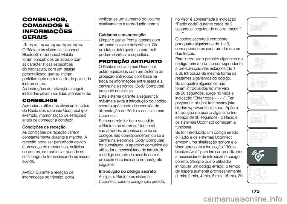 FIAT PANDA 2020  Manual de Uso e Manutenção (in Portuguese) ��
�����������R
�������� �
���&������)��
� �����
�>�J�?�A �>�J�>�A �>�J�C�A �>�J�@�A �>�J�D�A �>�J�B�A �>�J�E�A �>�J�I�A �>�J�J�A �>�J�F�A
� �7���� � �� ���