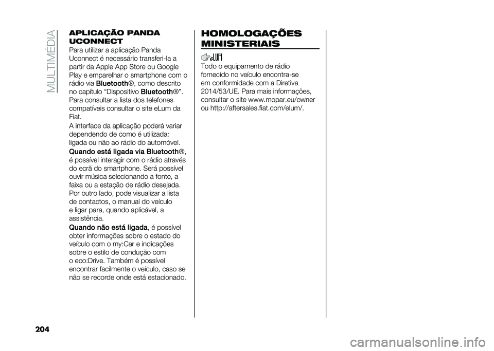 FIAT PANDA 2020  Manual de Uso e Manutenção (in Portuguese) ���@�,�B�D��%�+�D�/
��� ��#������� �#����
�
�������
���� �������� � �������!�$� �����
�@������� �
 ���������� ������ ������