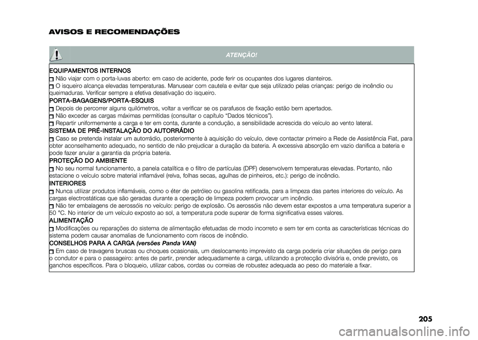 FIAT PANDA 2020  Manual de Uso e Manutenção (in Portuguese) ���
������ � �����������)��
�
��������	
��8��*� �������, �*����0���, �*�$� ����#�� ��� � ����������� ��	�����4 �� ���� �� �