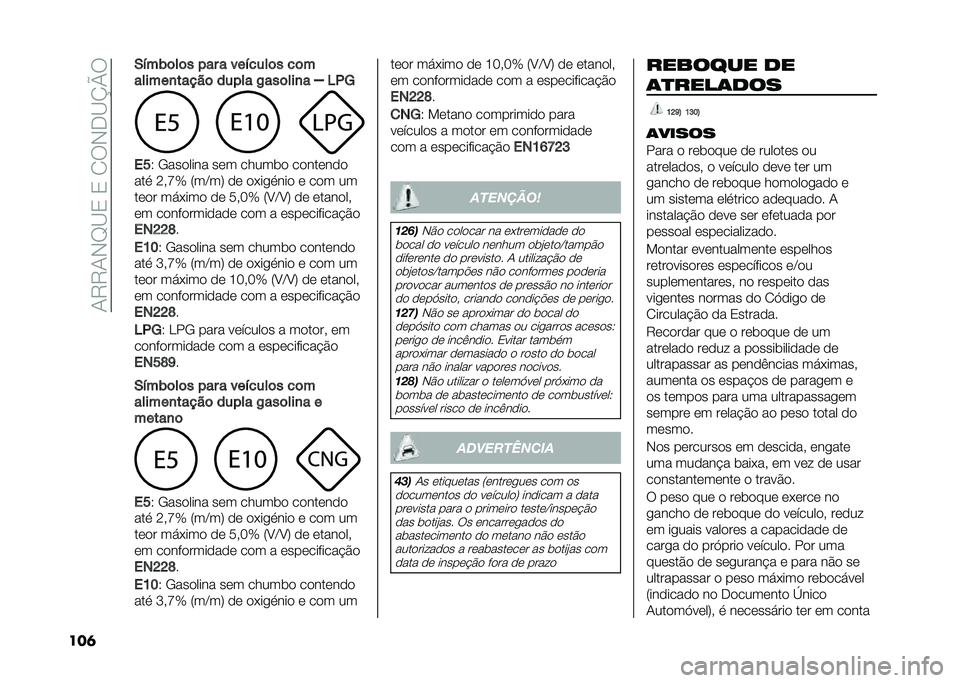 FIAT PANDA 2021  Manual de Uso e Manutenção (in Portuguese) ��.�6�6�.�*�H�@�0��0��/��*�+�@�M�R�
���	 �+�&��(�	��	� � �� � ���&����	� ��	�
������
�����	 ��� �� �,���	���
�
��5��6 ��C
�3 �,������� ��� �����