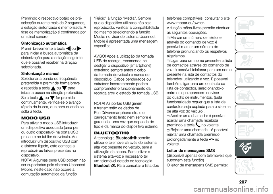 FIAT PANDA 2021  Manual de Uso e Manutenção (in Portuguese) ���
�������� � ���������� �	���$� �� ���
�
������!�$� ������� ���� �� �: ���
������ 
� �����!�$� ����������� �
 ��������
