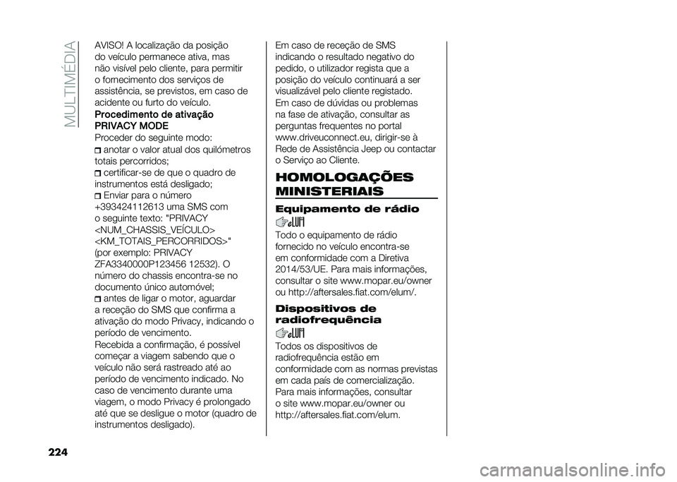 FIAT PANDA 2021  Manual de Uso e Manutenção (in Portuguese) ���@�<�B�G��%�+�G�.
��� �.�E�G�-��2 �. ���������!�$� �� �����!�$�
�� ������� ��������� ������  ���
��$� ������� ���� ��������  ��