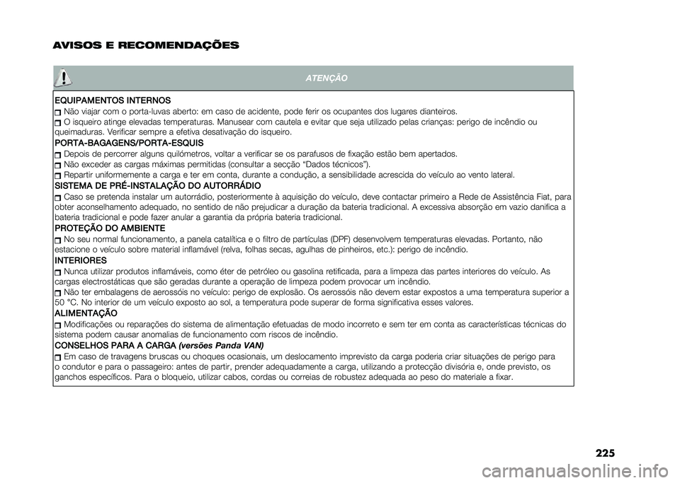 FIAT PANDA 2021  Manual de Uso e Manutenção (in Portuguese) ���
������ � ���
��������)��
�
�������
��7��)��������+ �)����/���+ �*�$� ����#�� ��� � ����������� ��	�����3 �� ���� �� ��