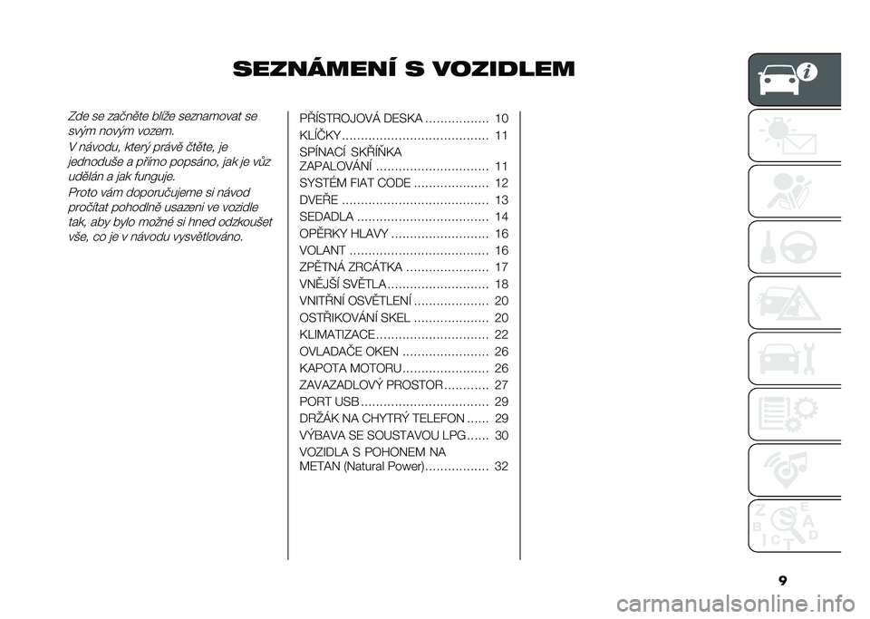 FIAT PANDA 2021  Návod k použití a údržbě (in Czech) �
��������� � ���������-��	 ��	 ���%��
��	 �!����	 ��	�������� ��	
���)� ����)� ����	��
�$ ������� ���	� �) �� ���
 �%��
��	� �
�	�
�	�