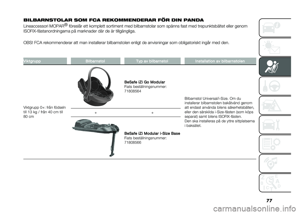 FIAT PANDA 2020  Drift- och underhållshandbok (in Swedish) �
�

�����
�������
� ��� �"��
 ������������
� �"�� ��� ��
���
�4�����
�
������ ��,��3�+
�I
�������� ��	�	 �������	�	 ����	�����	 �
