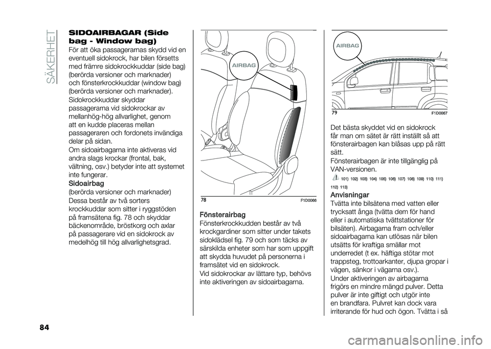FIAT PANDA 2020  Drift- och underhållshandbok (in Swedish) ��"�@�:�$�+�;�$�
�� �����
����
� �
� �(���9�2
�8�� �& �,���9�	�5 �8���*
��� ��	�	 ��� ������������� ����� ��� ��
�����	�
��� ��������
�