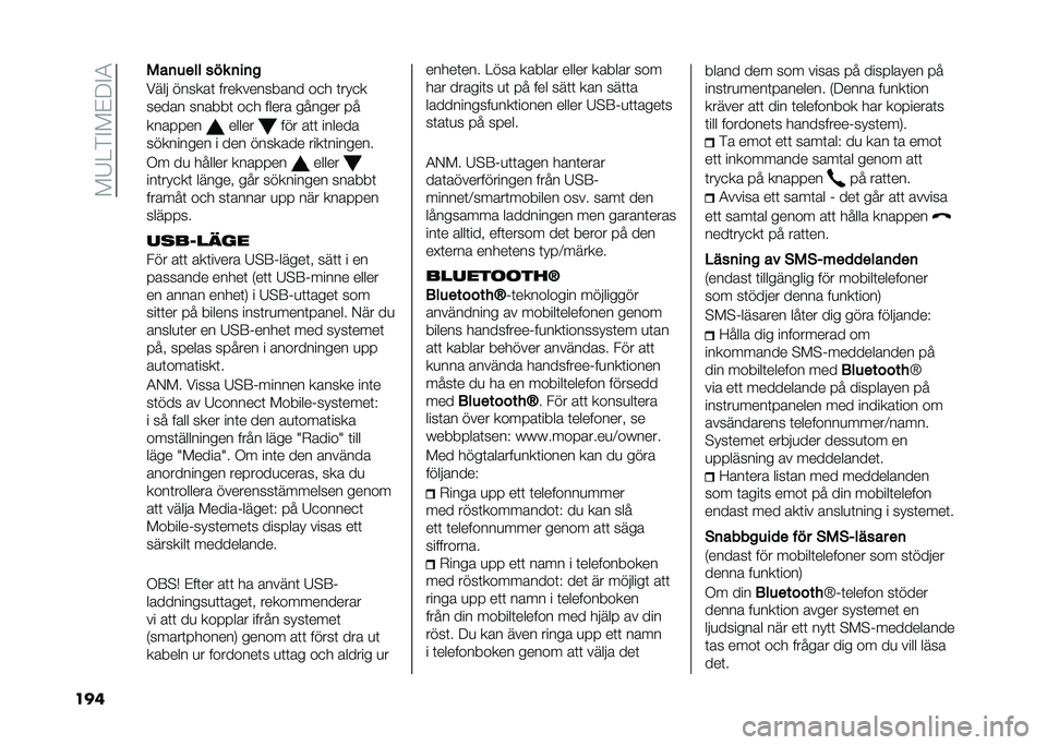 FIAT PANDA 2021  Drift- och underhållshandbok (in Swedish) ���6�4��#��$�9�#�3
��� �/��	���� ��&� �	��	�!
���� ������	 ������������ ��
� �	���
�
����� ������	 ��
� ����� ������ ��
�������