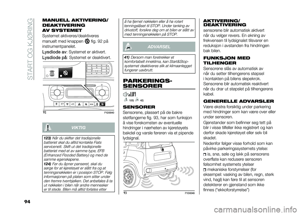 FIAT PANDA 2021  Drift- og vedlikeholdshåndbok (in Norwegian) ��4�6�8��6��(�0��5�@�B��!��0
�� ���������������
����$
���������
���
�� ��!������
�4������� ����������;�����������
�������