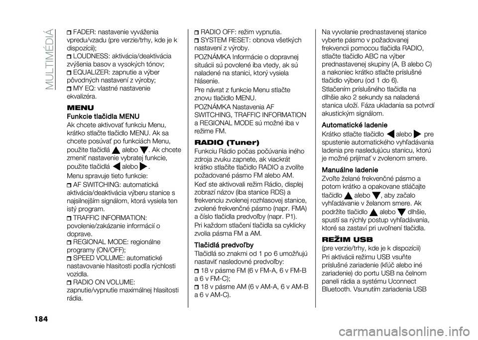 FIAT PANDA 2021  Návod na použitie a údržbu (in Slovak) ��C�B�=��M�C�V�@�M�J
��� ��D�@�8�2�0 �������	���	 ������	���
����	���F����� �1���	 ��	����	�F��� �� ���	 ��	 �
�������"����4�+ �=��B�@�3�8�-�-�0
