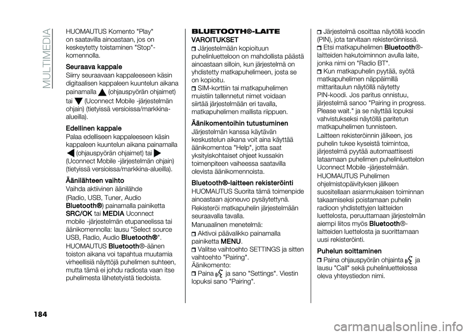 FIAT PANDA 2020  Käyttö- ja huolto-ohjekirja (in in Finnish) ��-�6���7�-�)�:�7�1
���	 ��6��-�1�6��6� �.������ �/���
��/
�� ��
�
��
�����
 �
����
���
�
�� �	�� ��
����������� ������
����� �/�����/�
�
