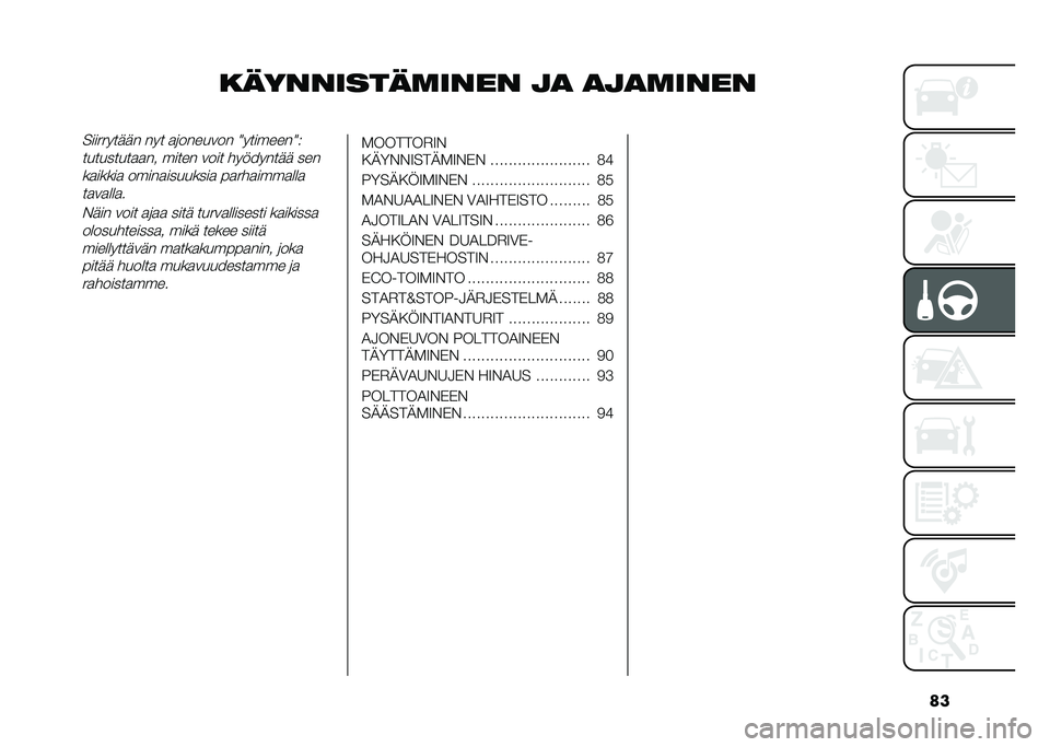 FIAT PANDA 2020  Käyttö- ja huolto-ohjekirja (in in Finnish) ��
����������	���� �
�
 �
�
�
�	�������������� ��� �
�	������� �/��������/�!
���������
�
�� ����� ���� ��������� ���
��
�